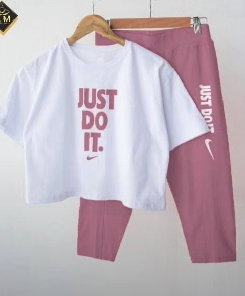 کراپ شلوارک دخترونه مدل just do it تنفس پذیر و راحت